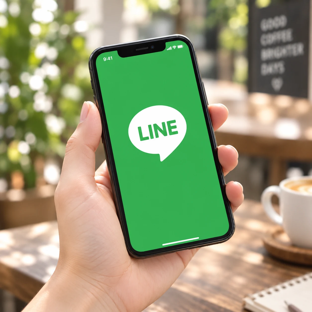 มือถือตอนเปิด LINE